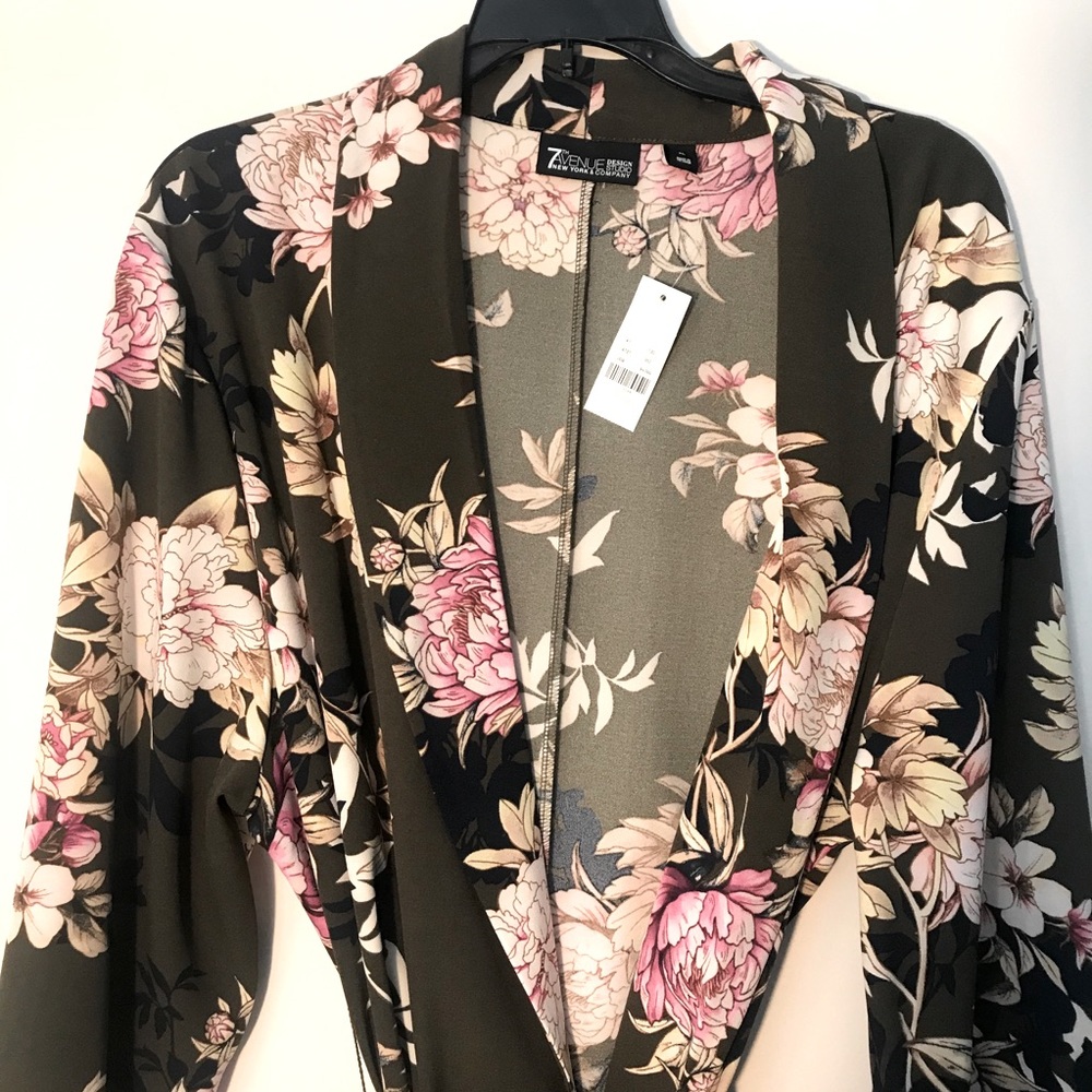 NY&Co. NEW Kimono, Duster, Robe XL Brown & Pink